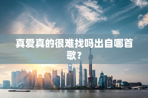 真爱真的很难找吗出自哪首歌？
