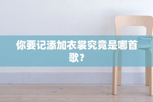 你要记添加衣裳究竟是哪首歌？