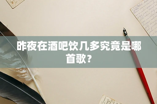昨夜在酒吧饮几多究竟是哪首歌？