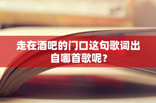 走在酒吧的门口这句歌词出自哪首歌呢？