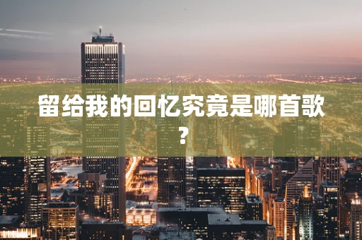 留给我的回忆究竟是哪首歌？
