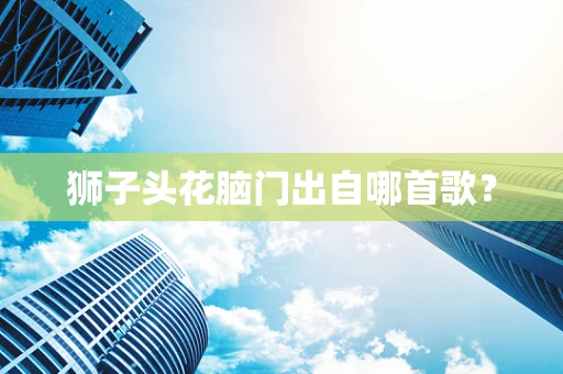 狮子头花脑门出自哪首歌？