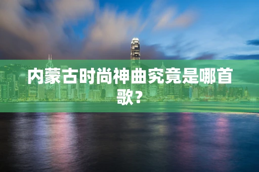 内蒙古时尚神曲究竟是哪首歌？