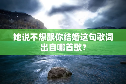 她说不想跟你结婚这句歌词出自哪首歌？