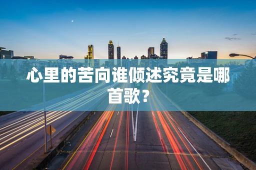 心里的苦向谁倾述究竟是哪首歌？