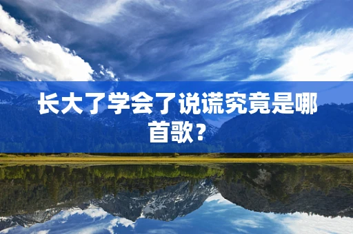 长大了学会了说谎究竟是哪首歌？