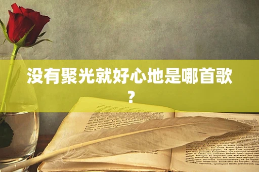 没有聚光就好心地是哪首歌？
