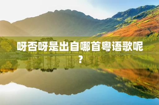 呀否呀是出自哪首粤语歌呢？