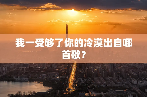 我一受够了你的冷漠出自哪首歌？