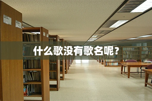什么歌没有歌名呢？