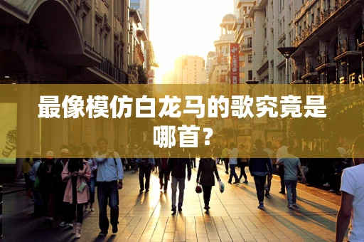 最像模仿白龙马的歌究竟是哪首？
