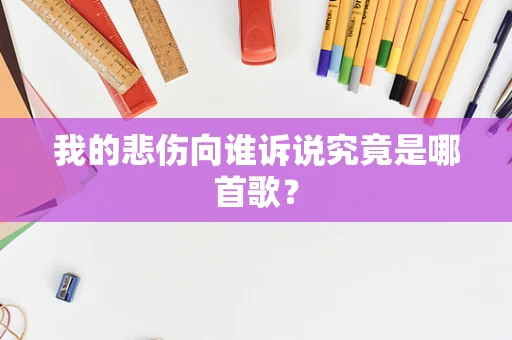 我的悲伤向谁诉说究竟是哪首歌？