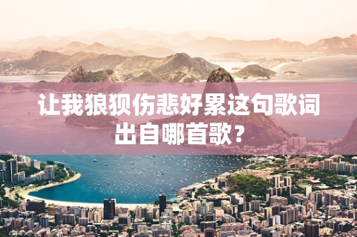 让我狼狈伤悲好累这句歌词出自哪首歌？