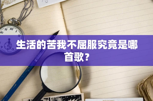 生活的苦我不屈服究竟是哪首歌？