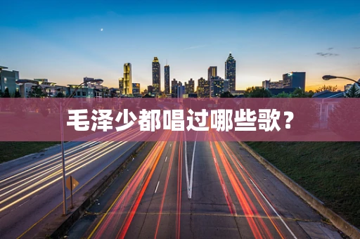 毛泽少都唱过哪些歌？