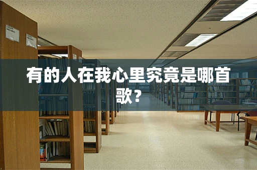 有的人在我心里究竟是哪首歌？