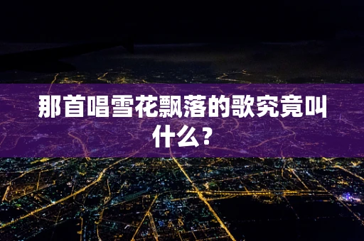 那首唱雪花飘落的歌究竟叫什么？