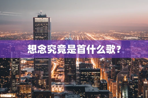想念究竟是首什么歌？