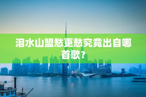 泪水山盟愁更愁究竟出自哪首歌？