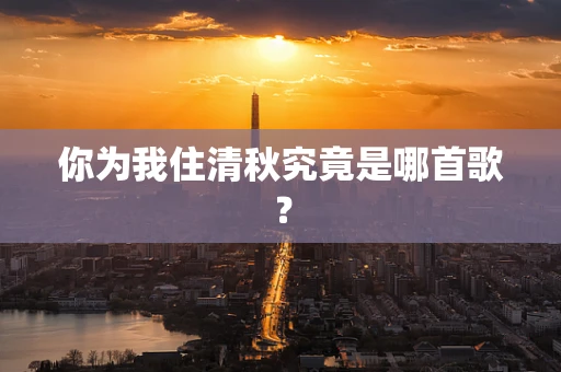 你为我住清秋究竟是哪首歌？