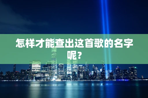 怎样才能查出这首歌的名字呢？