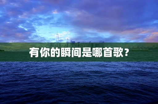 有你的瞬间是哪首歌？