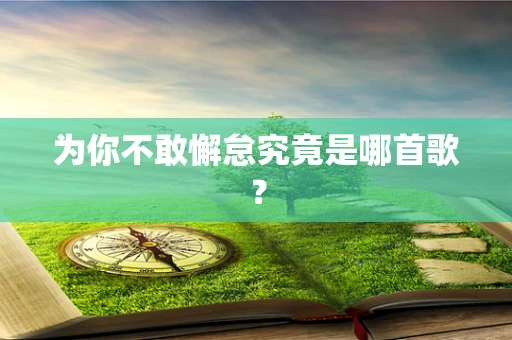 为你不敢懈怠究竟是哪首歌？