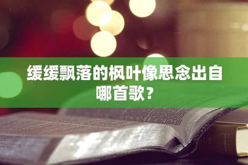 缓缓飘落的枫叶像思念出自哪首歌？