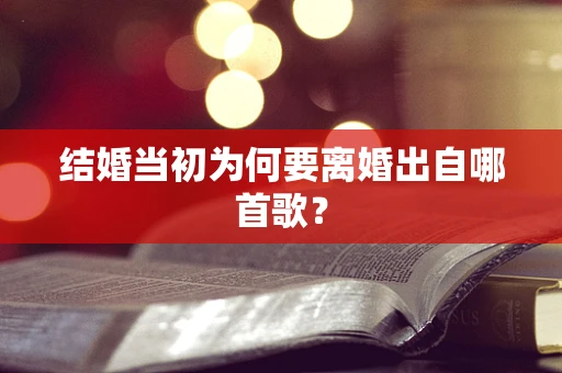 结婚当初为何要离婚出自哪首歌？