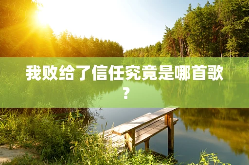 我败给了信任究竟是哪首歌？