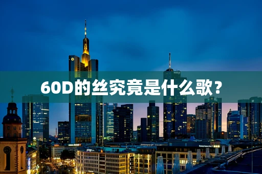 60D的丝究竟是什么歌？