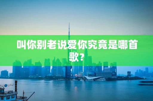 叫你别老说爱你究竟是哪首歌？