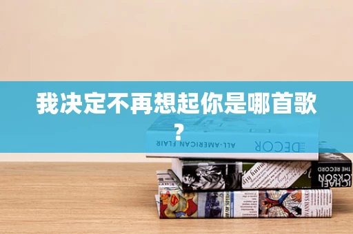 我决定不再想起你是哪首歌？