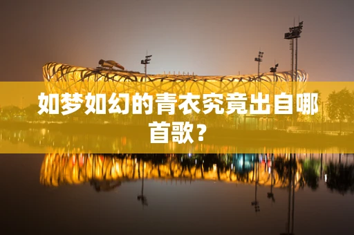 如梦如幻的青衣究竟出自哪首歌？