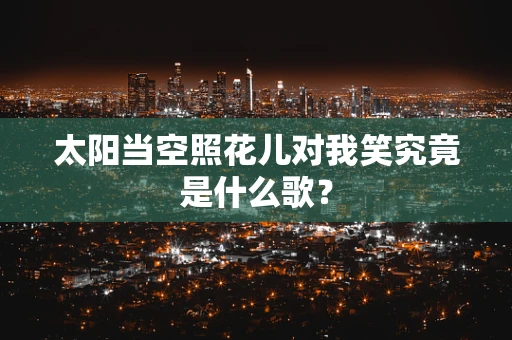 太阳当空照花儿对我笑究竟是什么歌？