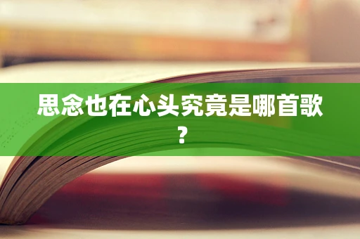 思念也在心头究竟是哪首歌？