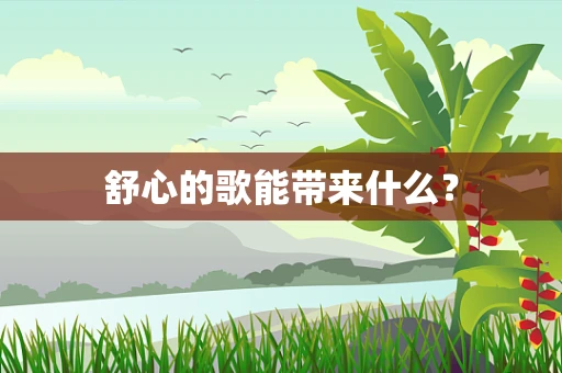舒心的歌能带来什么？