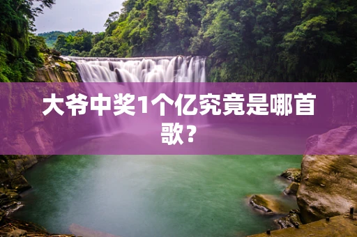 大爷中奖1个亿究竟是哪首歌？