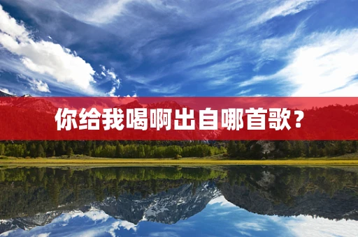 你给我喝啊出自哪首歌？