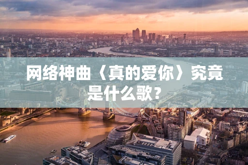 网络神曲〈真的爱你〉究竟是什么歌？