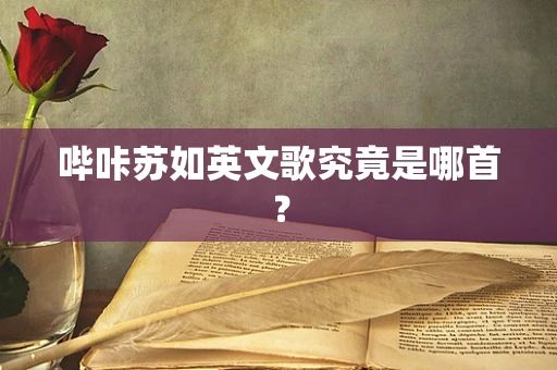哔咔苏如英文歌究竟是哪首？