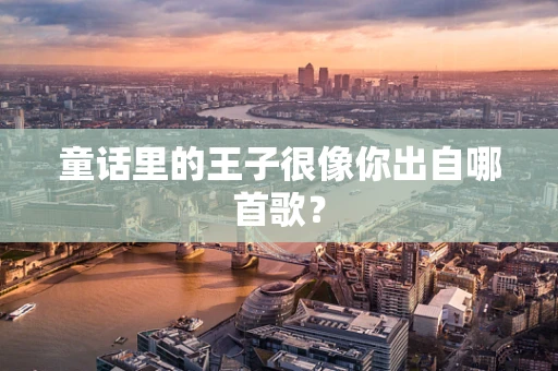 童话里的王子很像你出自哪首歌？