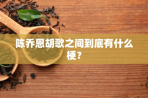 陈乔恩胡歌之间到底有什么梗？