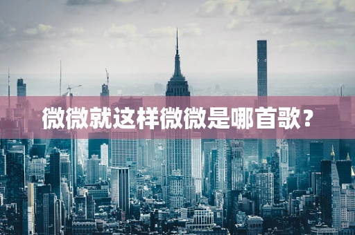 微微就这样微微是哪首歌？