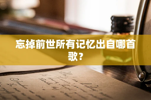 忘掉前世所有记忆出自哪首歌？