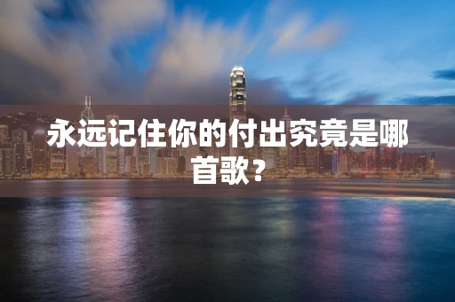 永远记住你的付出究竟是哪首歌？
