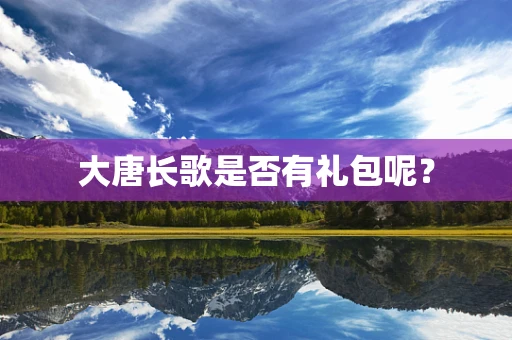 大唐长歌是否有礼包呢？
