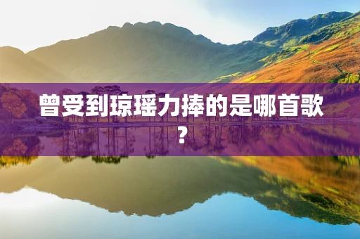 曾受到琼瑶力捧的是哪首歌？