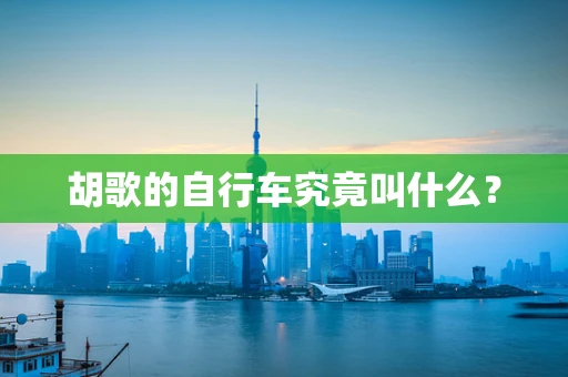 胡歌的自行车究竟叫什么？