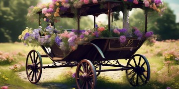 旧马车装满鲜花出自哪首歌？